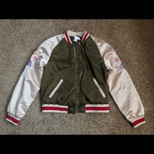 Embroidered bomber jacket